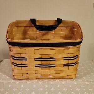 Longaberger National Sales Leader Award Natural Wood Basket